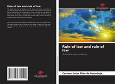 Buchcover von Rule of law and rule of law