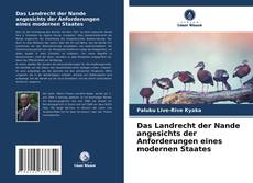 Buchcover von Das Landrecht der Nande angesichts der Anforderungen eines modernen Staates
