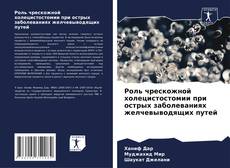 Bookcover of Роль чрескожной холецистостомии при острых заболеваниях желчевыводящих путей