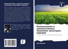 Capa do livro de Размышления о двусмысленных названиях некоторых народов 