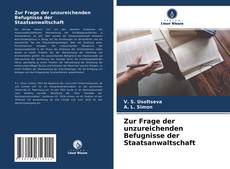 Capa do livro de Zur Frage der unzureichenden Befugnisse der Staatsanwaltschaft 