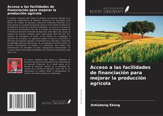 Acceso a las facilidades de financiación para mejorar la producción agrícola kitap kapağı