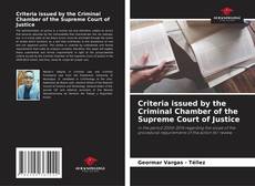 Buchcover von Criteria issued by the Criminal Chamber of the Supreme Court of Justice