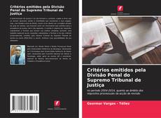 Capa do livro de Critérios emitidos pela Divisão Penal do Supremo Tribunal de Justiça 