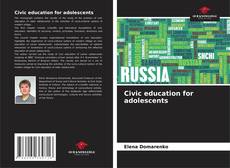 Portada del libro de Civic education for adolescents