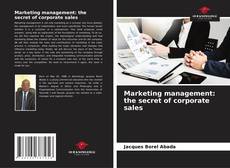 Bookcover of Marketing management: the secret of corporate sales