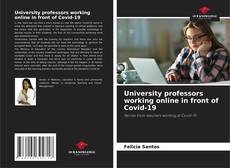 University professors working online in front of Covid-19 kitap kapağı