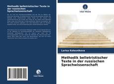 Bookcover of Methodik belletristischer Texte in der russischen Sprachwissenschaft