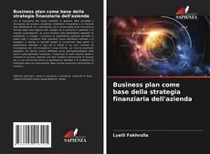 Business plan come base della strategia finanziaria dell'azienda kitap kapağı