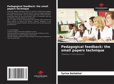 Pedagogical feedback: the small papers technique kitap kapağı