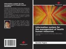 Bookcover of Information system for the management of health human resources