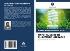 Capa do livro de EINFÜHRUNG IN DIE ALLGEMEINE LITERATUR 