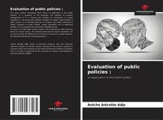 Bookcover of Evaluation of public policies :