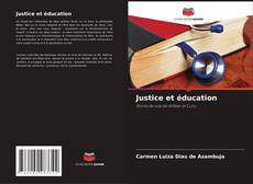 Justice et éducation kitap kapağı