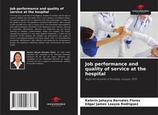Couverture de Job performance and quality of service at the hospital