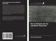 Buchcover von De la historia de los estudios literarios