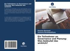 Bookcover of Ein Teilnehmer an Governance und Planung: Was bedeutet das wirklich?