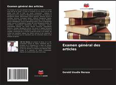 Portada del libro de Examen général des articles