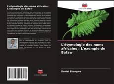 Bookcover of L'étymologie des noms africains : L'exemple de Bafaw