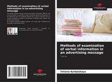 Couverture de Methods of examination of verbal information in an advertising message