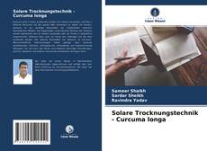Solare Trocknungstechnik - Curcuma longa kitap kapağı