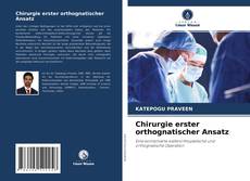 Couverture de Chirurgie erster orthognatischer Ansatz