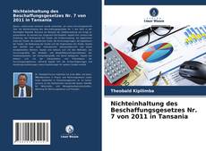 Buchcover von Nichteinhaltung des Beschaffungsgesetzes Nr. 7 von 2011 in Tansania