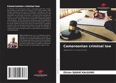 Capa do livro de Cameroonian criminal law 