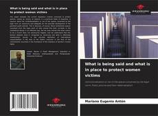 Buchcover von What is being said and what is in place to protect women victims