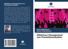 Buchcover von Effektives Management von Promotionsstudien