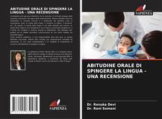 Bookcover of ABITUDINE ORALE DI SPINGERE LA LINGUA - UNA RECENSIONE
