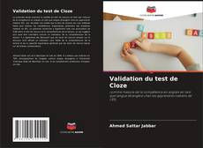 Validation du test de Cloze kitap kapağı