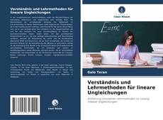 Portada del libro de Verständnis und Lehrmethoden für lineare Ungleichungen