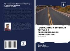 Проницаемый бетонный тротуар в предварительном строительстве kitap kapağı