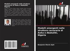 Buchcover von Modelli emergenti nelle strutture carcerarie di Awka e Abakaliki, Nigeria