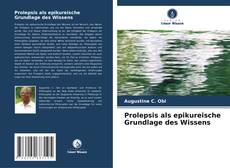 Portada del libro de Prolepsis als epikureische Grundlage des Wissens