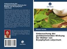 Portada del libro de Untersuchung der gichthemmenden Wirkung der Blätter von Bryophyllum calycinum