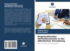 Organisationaler Verhaltensansatz in der öffentlichen Verwaltung kitap kapağı