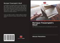 Capa do livro de Baroque Trauerspiel's Deuil 