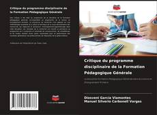 Capa do livro de Critique du programme disciplinaire de la Formation Pédagogique Générale 