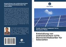 Обложка Entwicklung von erdreichreichem CZTS-Dünnschichtabsorber für Solarzellen