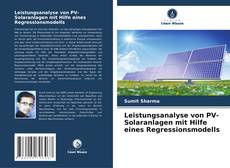 Portada del libro de Leistungsanalyse von PV-Solaranlagen mit Hilfe eines Regressionsmodells