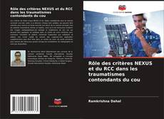 Bookcover of Rôle des critères NEXUS et du RCC dans les traumatismes contondants du cou