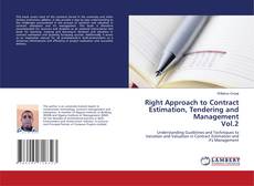 Buchcover von Right Approach to Contract Estimation, Tendering and Management Vol.2