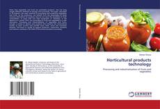 Buchcover von Horticultural products technology