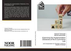 Buchcover von Examining the Implementation Obstacles of the E-Commerce Law