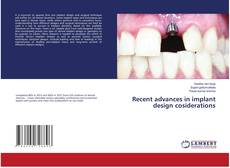 Recent advances in implant design cosiderations kitap kapağı