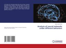 Buchcover von Analysis of neural networks under different behaviors