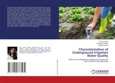 Buchcover von Characterization of Underground Irrigation Water Quality