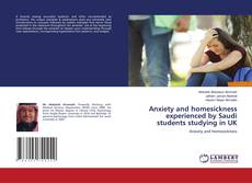 Buchcover von Anxiety and homesickness experienced by Saudi students studying in UK